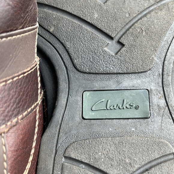 Clarks Collection Brown Leather Lace Up men’s Shoes size 13 - Picture 5 of 7